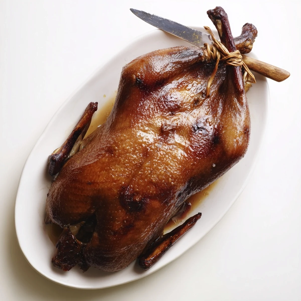 Golden Five Spice Roasted Duck with crispy glazed skin and aromatic Chinese spices