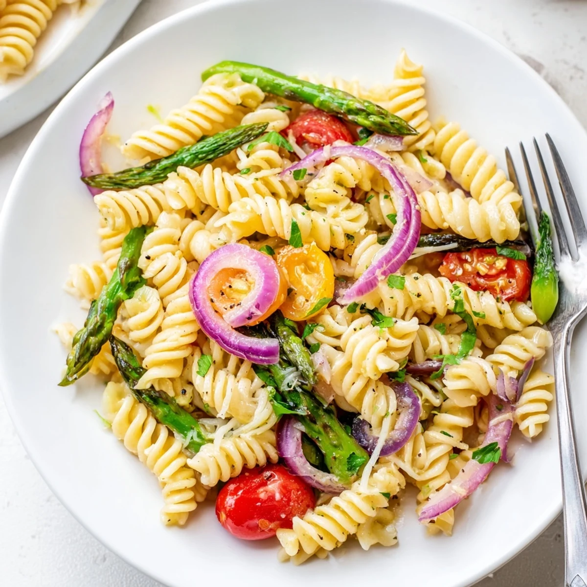 Lemon Asparagus Pasta Salad