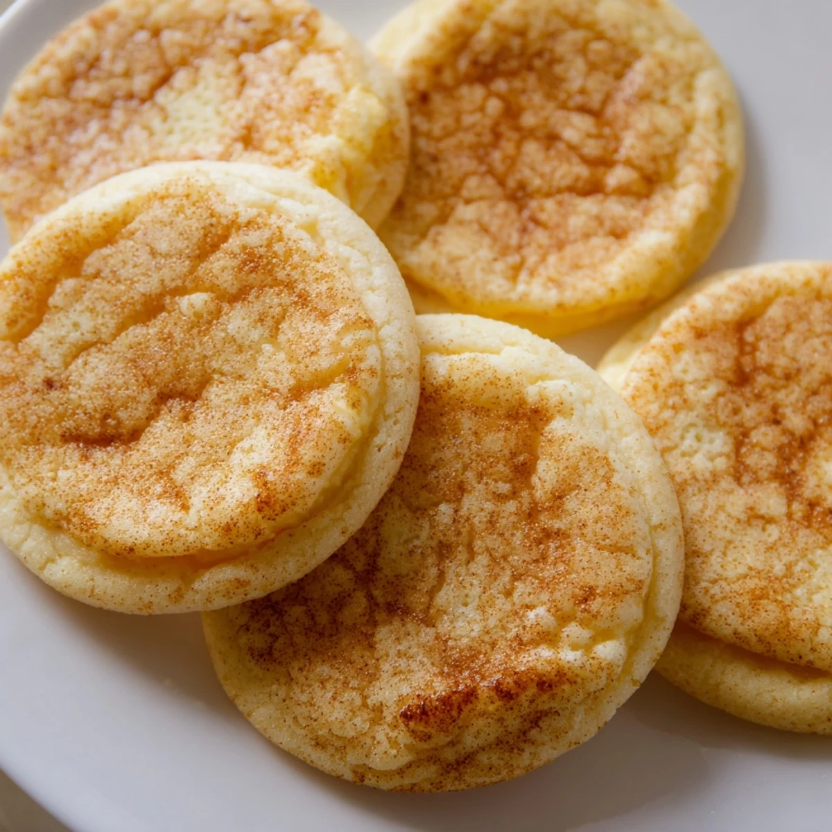 Golden caramelized sugar tops soft creme brulee cookies with creamy vanilla centers