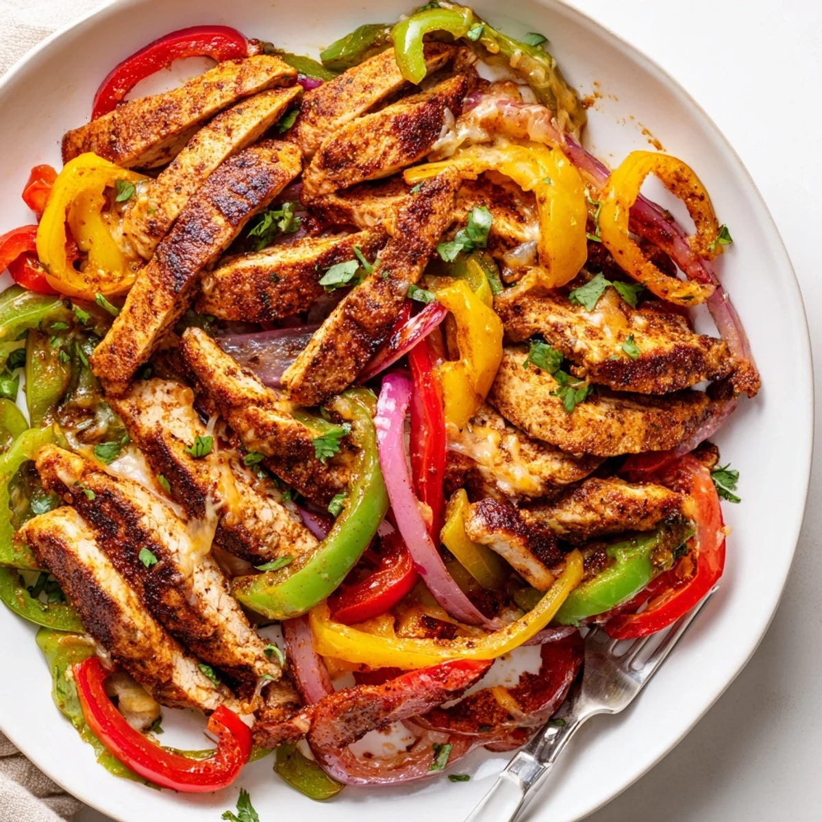 Bright Cheesy Baja Chicken Bell Pepper Skillet with lime aroma and juicy chicken