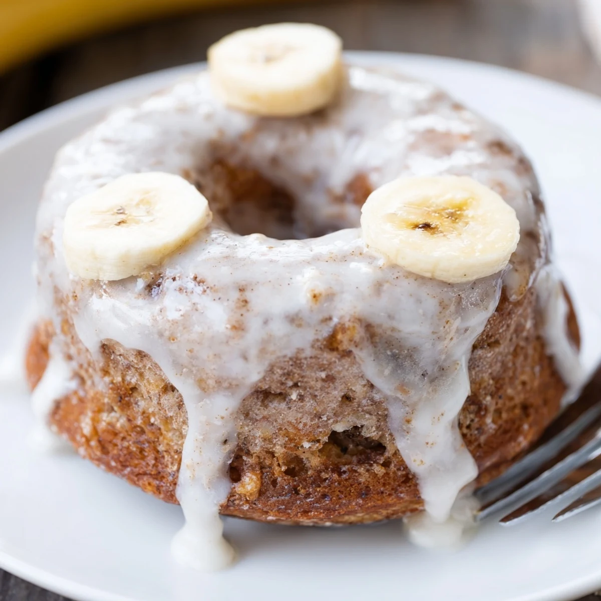 Warm Banana Donuts with golden tops, tender crumb, served on wire rack