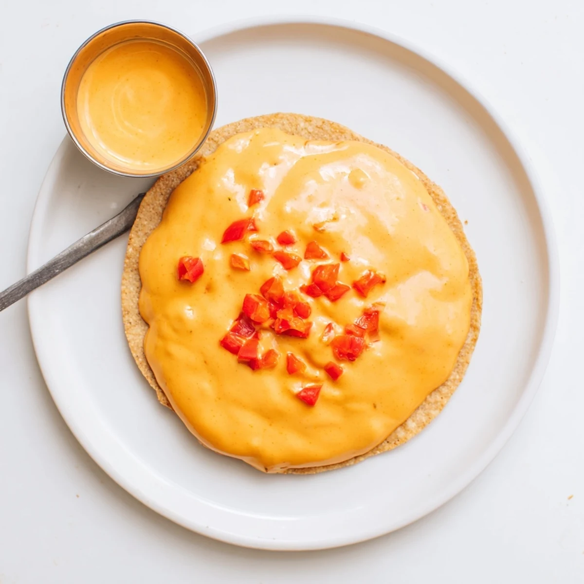 Smooth spicy cashew cheese sauce perfect for dipping fresh vegetable sticks and nachos