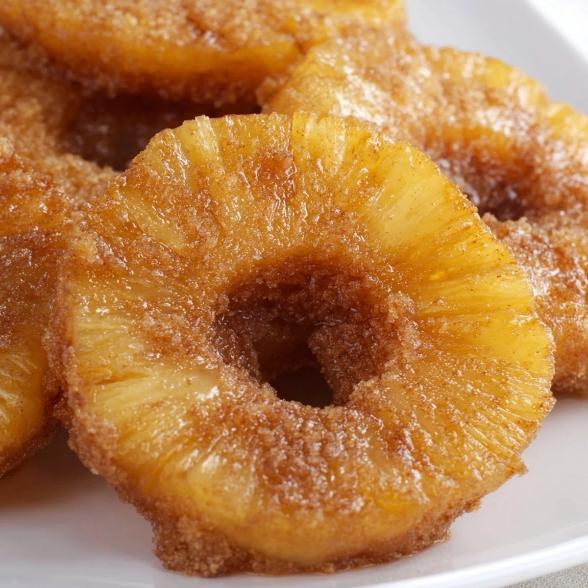 Easy air fryer pineapple dessert with tender fruit and crispy caramelized edges