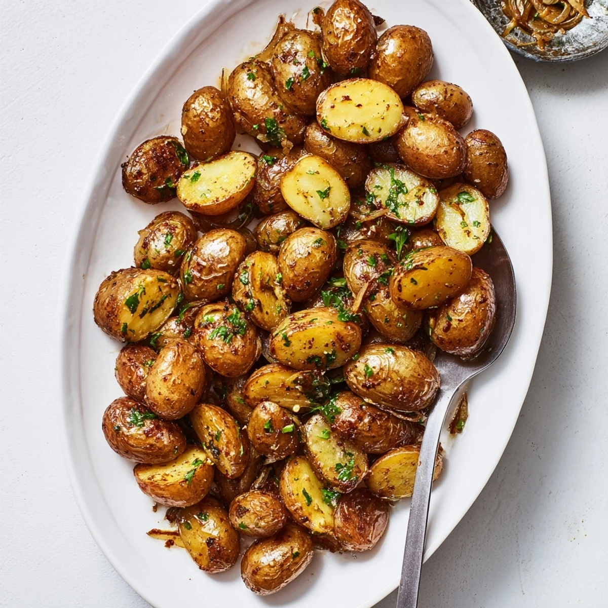 Grilled Potatoes Recipe with crispy golden edges, smoky aroma, served hot.