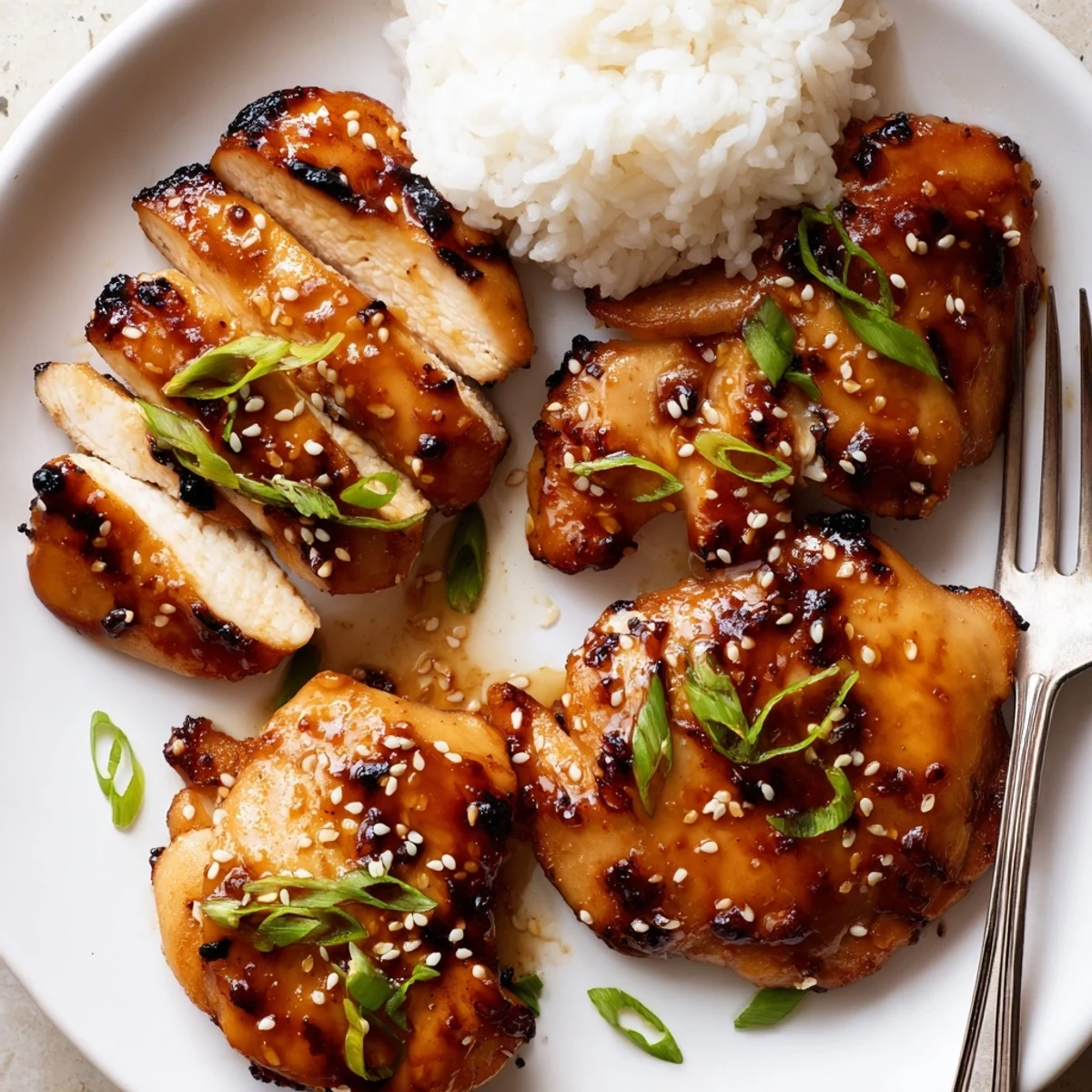 Weeknight Spicy Maple Soy Chicken, sticky sweet heat, served beside steamed broccoli