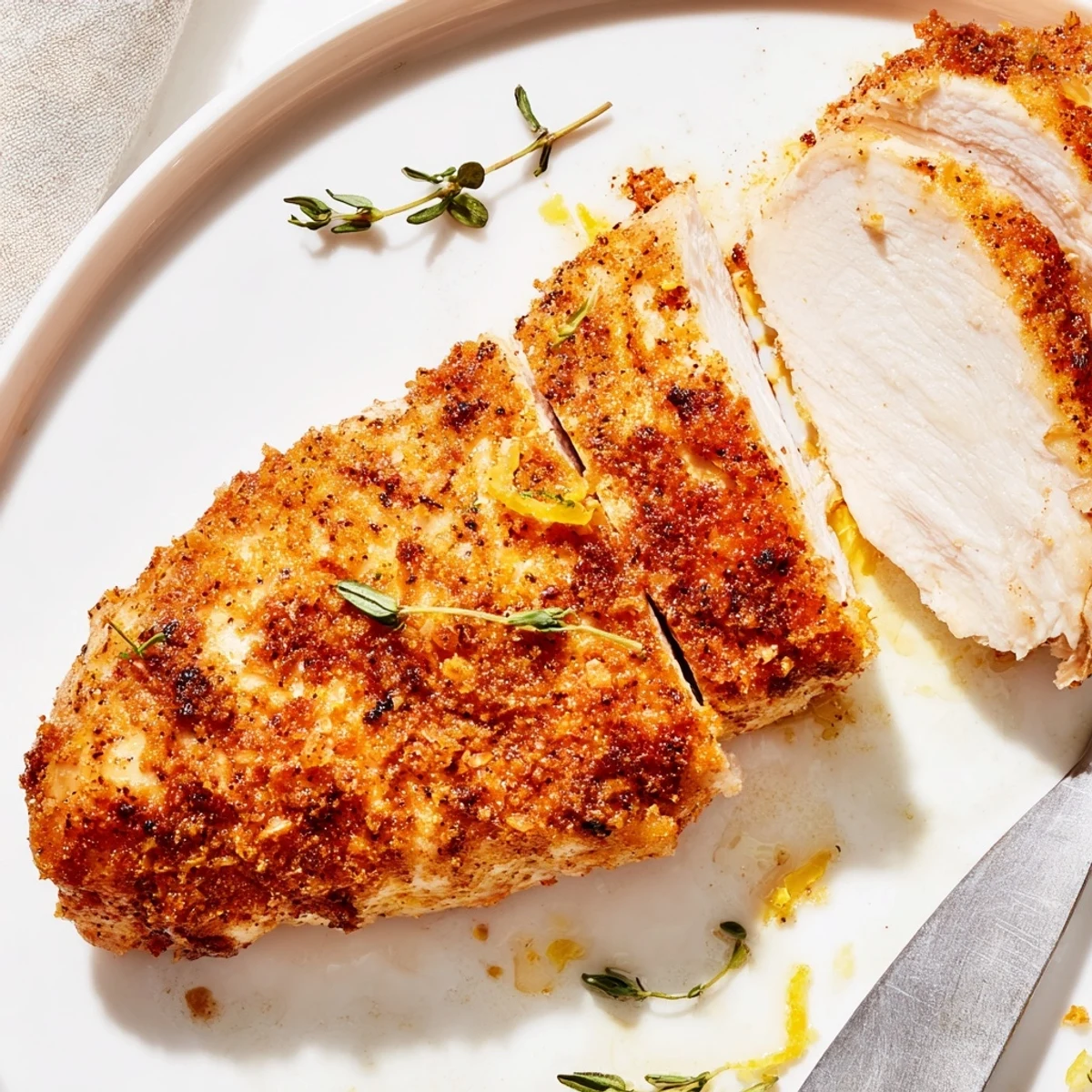 Air Fryer Chicken Recipe: golden, crispy exterior and juicy, tender inside