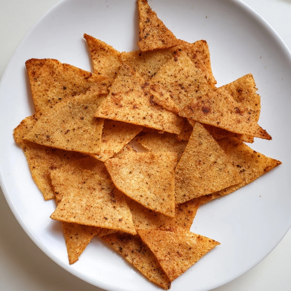 Homemade chickpea chips baked to golden perfection with Mediterranean spices