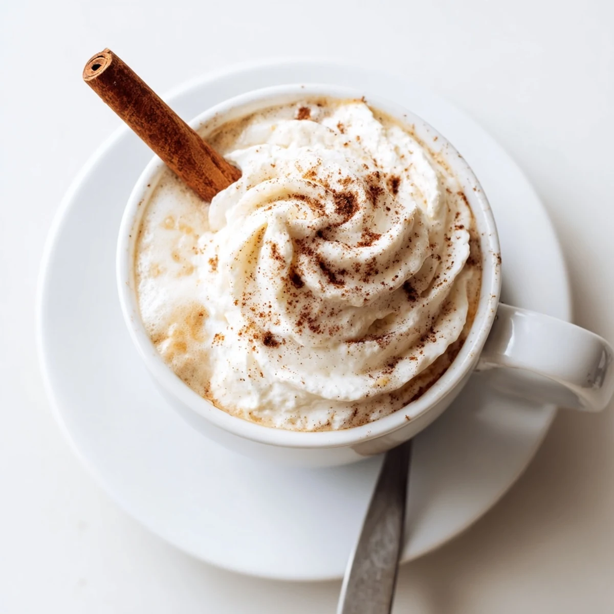 Two Cozy Winter Lattes on a tray, maple-sweetened and garnished with cinnamon