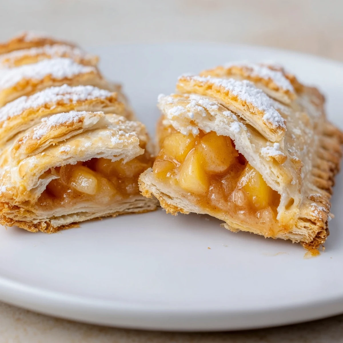 Warm Peach Pop Tarts Classic with golden flaky crust and jammy peach filling