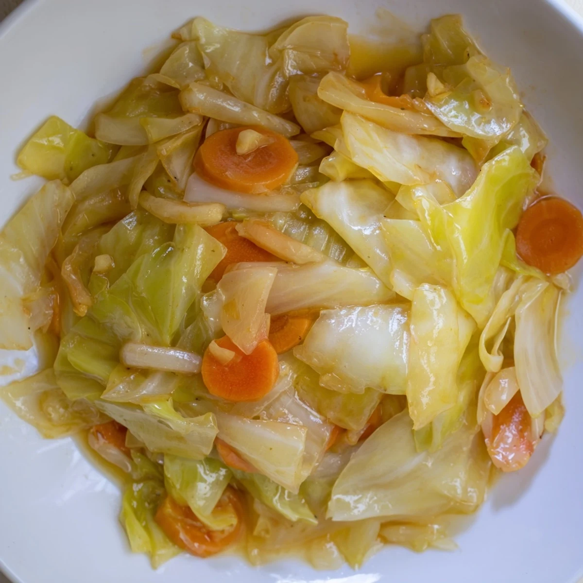 Slow-cooked Savory Braised Cabbage Recipe in a Dutch oven, tangy and tender