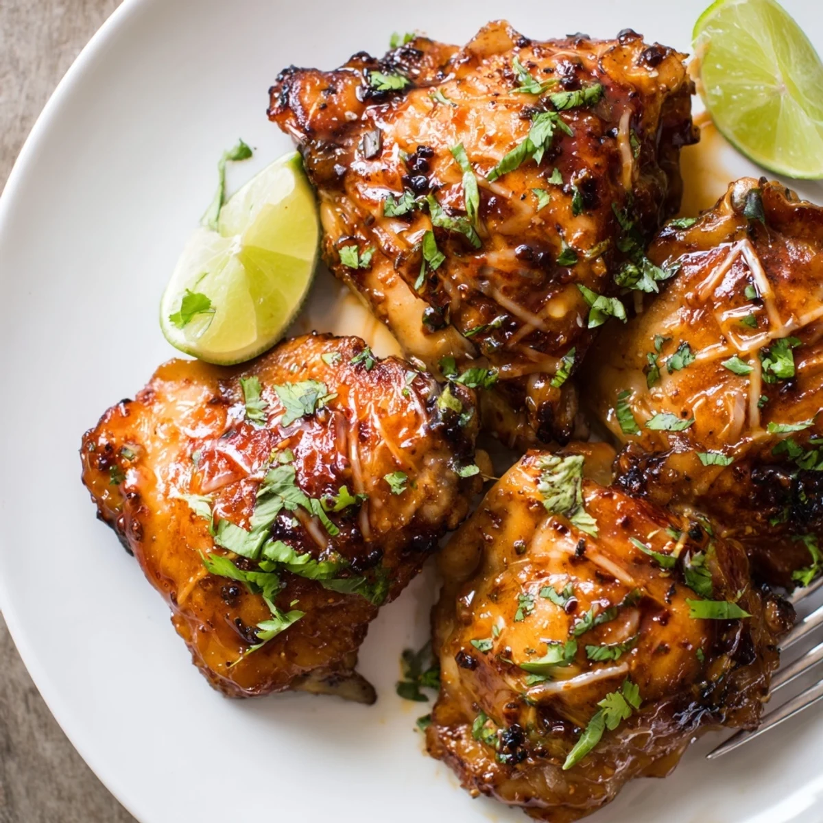 Sheet pan Chipotle Honey Chicken Thighs With Smoked Gouda, sticky chipotle honey glaze shining