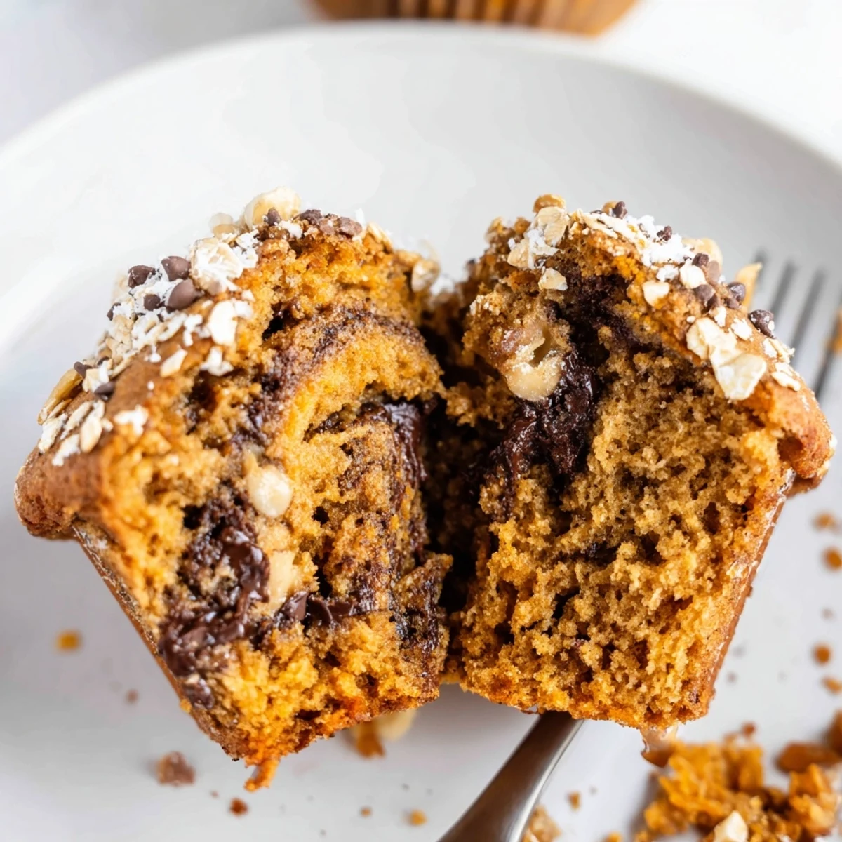 Steam rises from Butternut Squash Banana Muffins cooling on wire rack