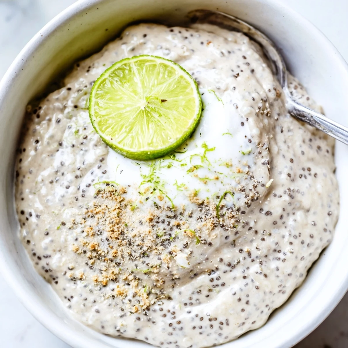 Zesty, refreshing Key Lime Chia Pudding with silky texture, perfect light dessert