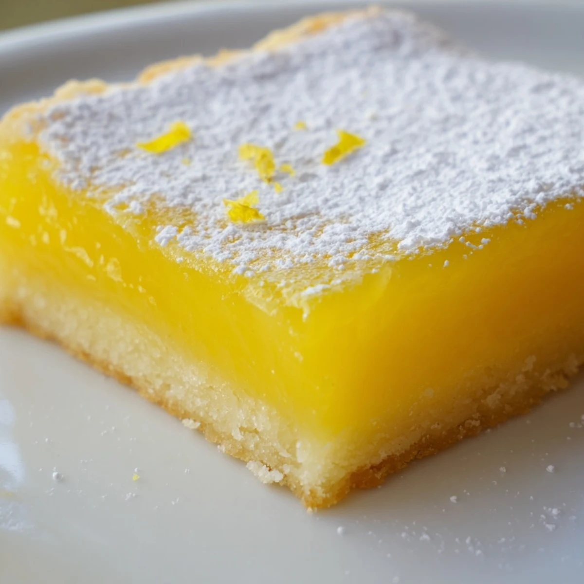 Bright yellow simple lemon bars with a buttery shortbread crust sliced into squares