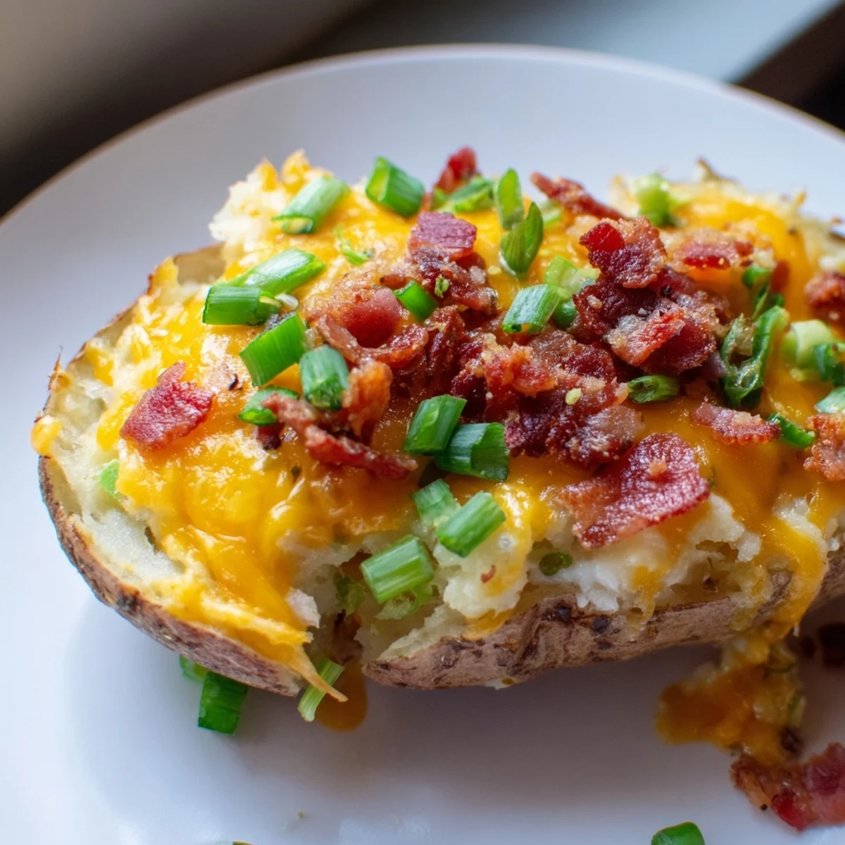 Creamy twice baked potato skins filled with spicy jalapenos and cheddar cheese garnish.