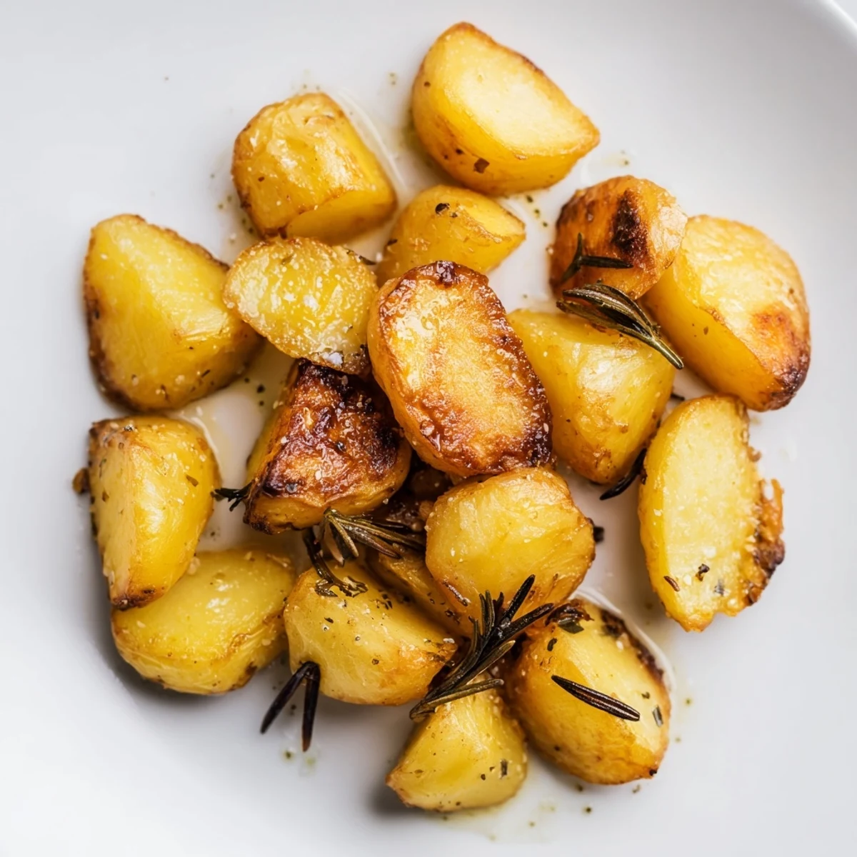 Delicious roasted potatoes with a perfectly browned crust ready for dinner