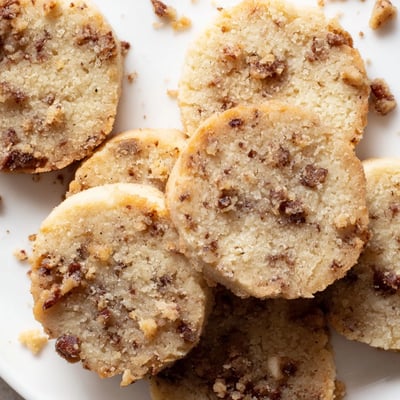Espresso Shortbread With Toffee Chunks