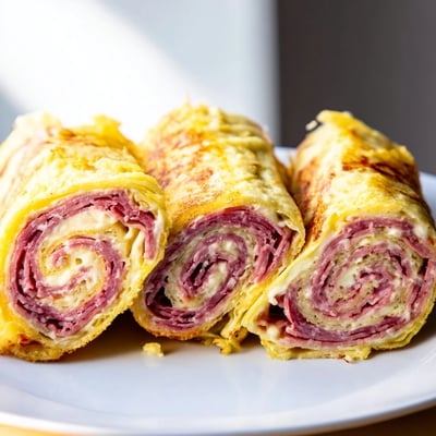 Low Carb Reuben Egg Roll Ups