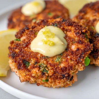 Lemon Garlic Alaska Salmon Cakes